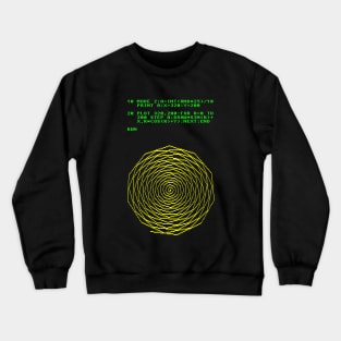 Spiral BASIC code Crewneck Sweatshirt